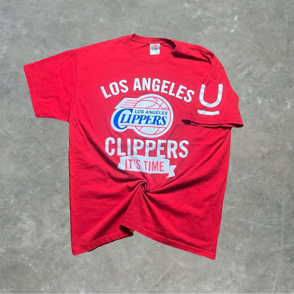 ☀️ Los Angeles Clippers NBA Basketball Tee Mens Size XL Red